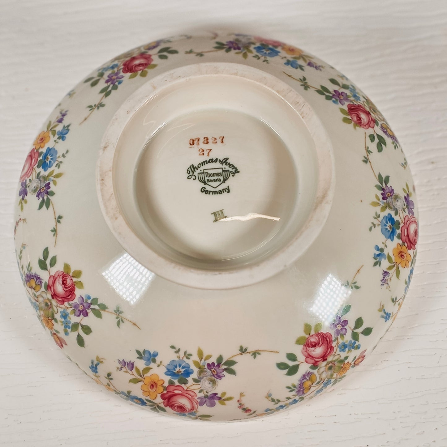 Vintage Thomas Bavaria Covered Candy Dish | Floral Porcelain Pedestal Bonbon Dish