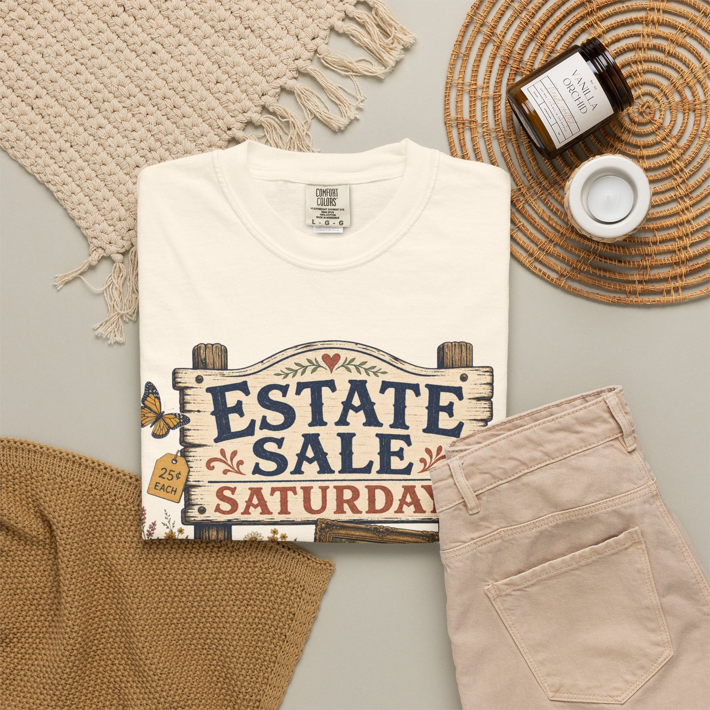 Estate Sale Saturday Vintage Tee | Treasures This Way Shirt | Funny Gift for Thrifters & Antique Hunters
