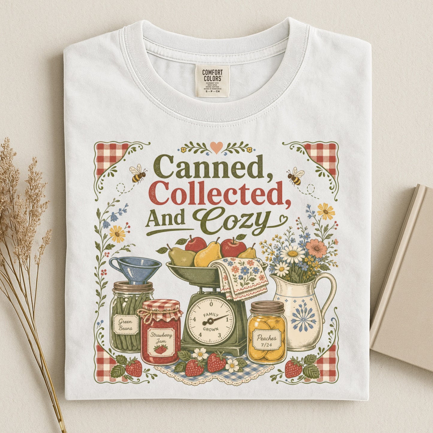 Canned Collected And Cozy Vintage Tee | Farmhouse Kitchen Shirt | Gift for Canners & Homesteaders