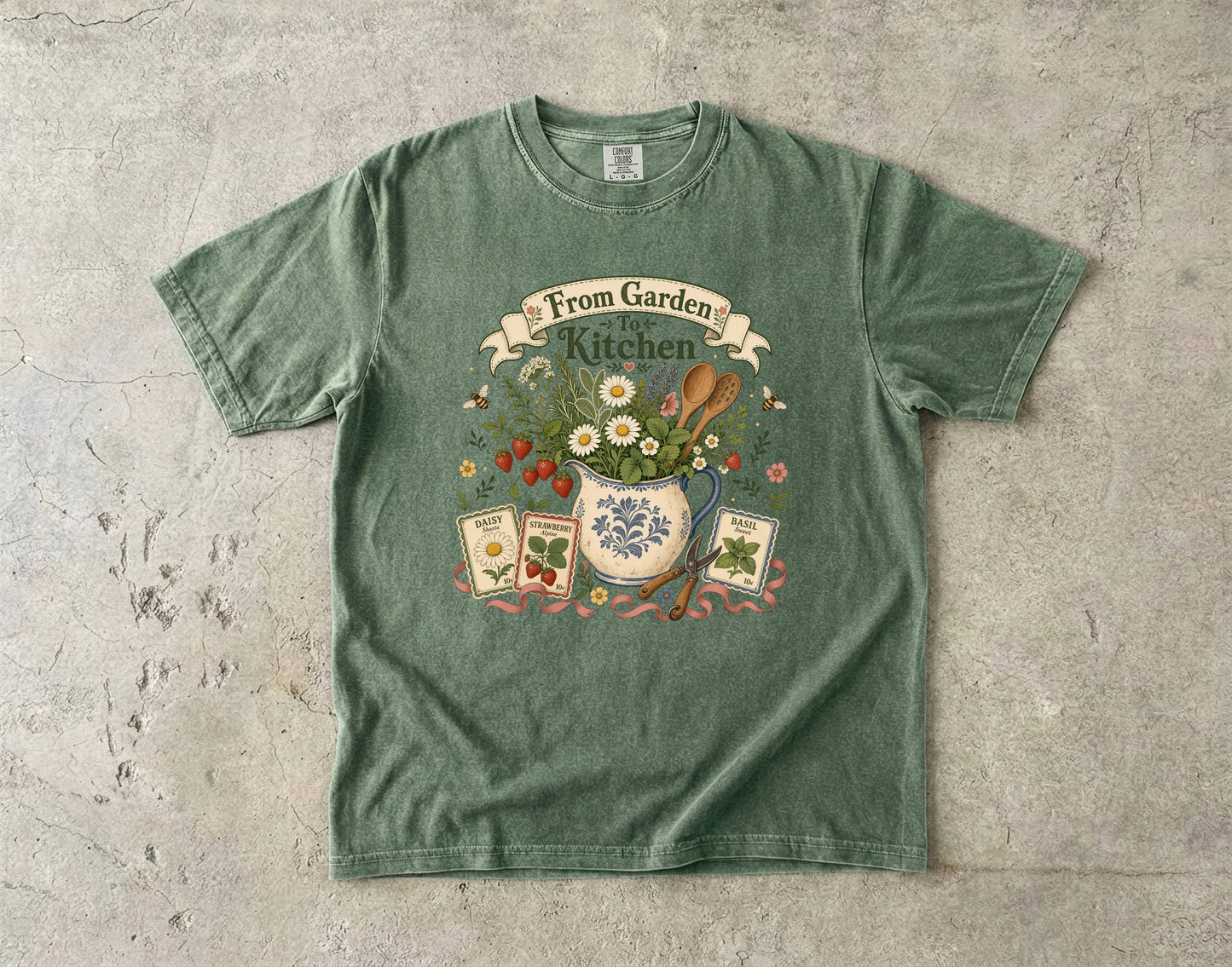 From Garden To Kitchen Vintage Tee | Cottage Garden Shirt | Gift for Vintage Home Lovers