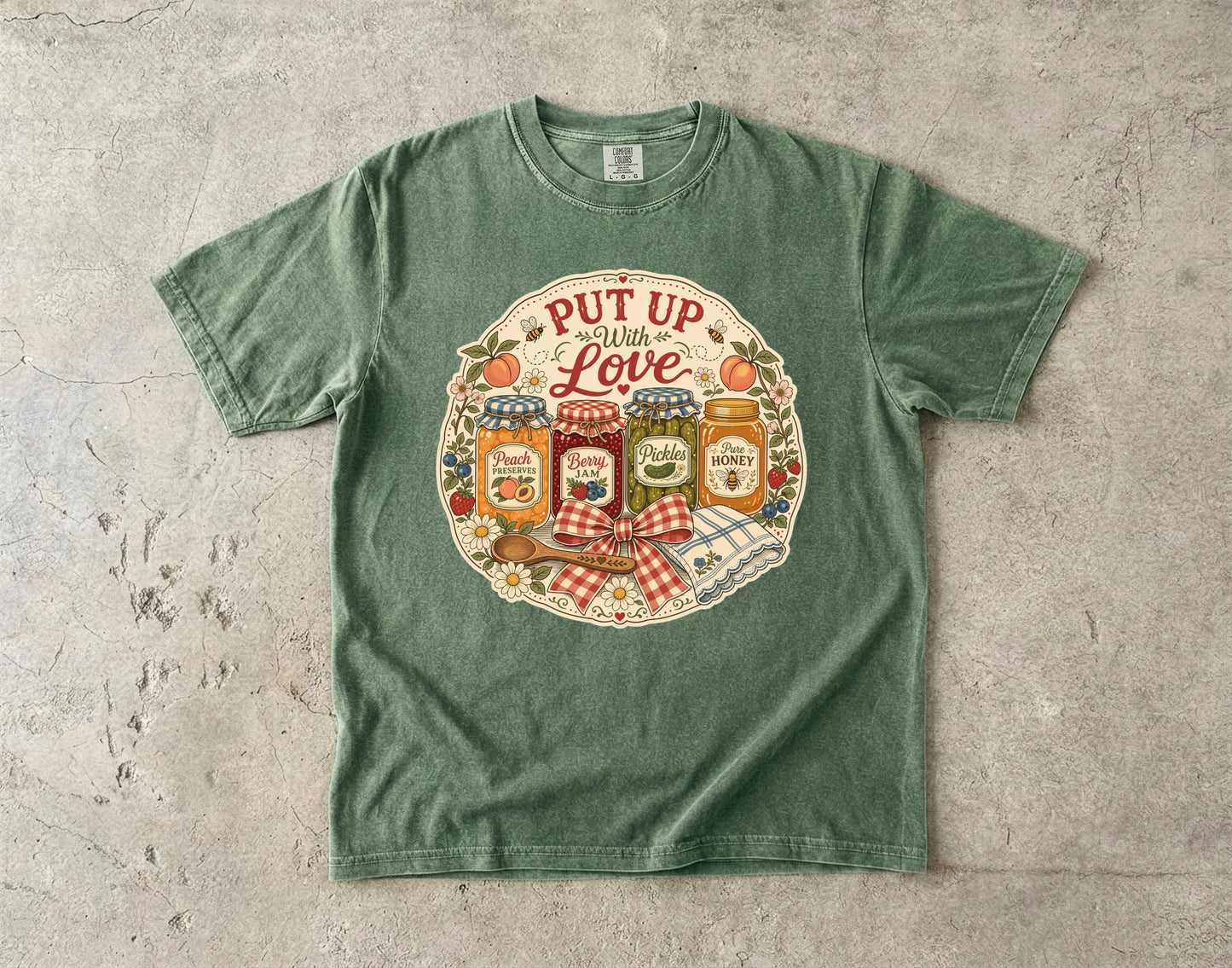 Put Up With Love Vintage Tee | Grandmacore Canning Day Shirt | Gift for Home Canners