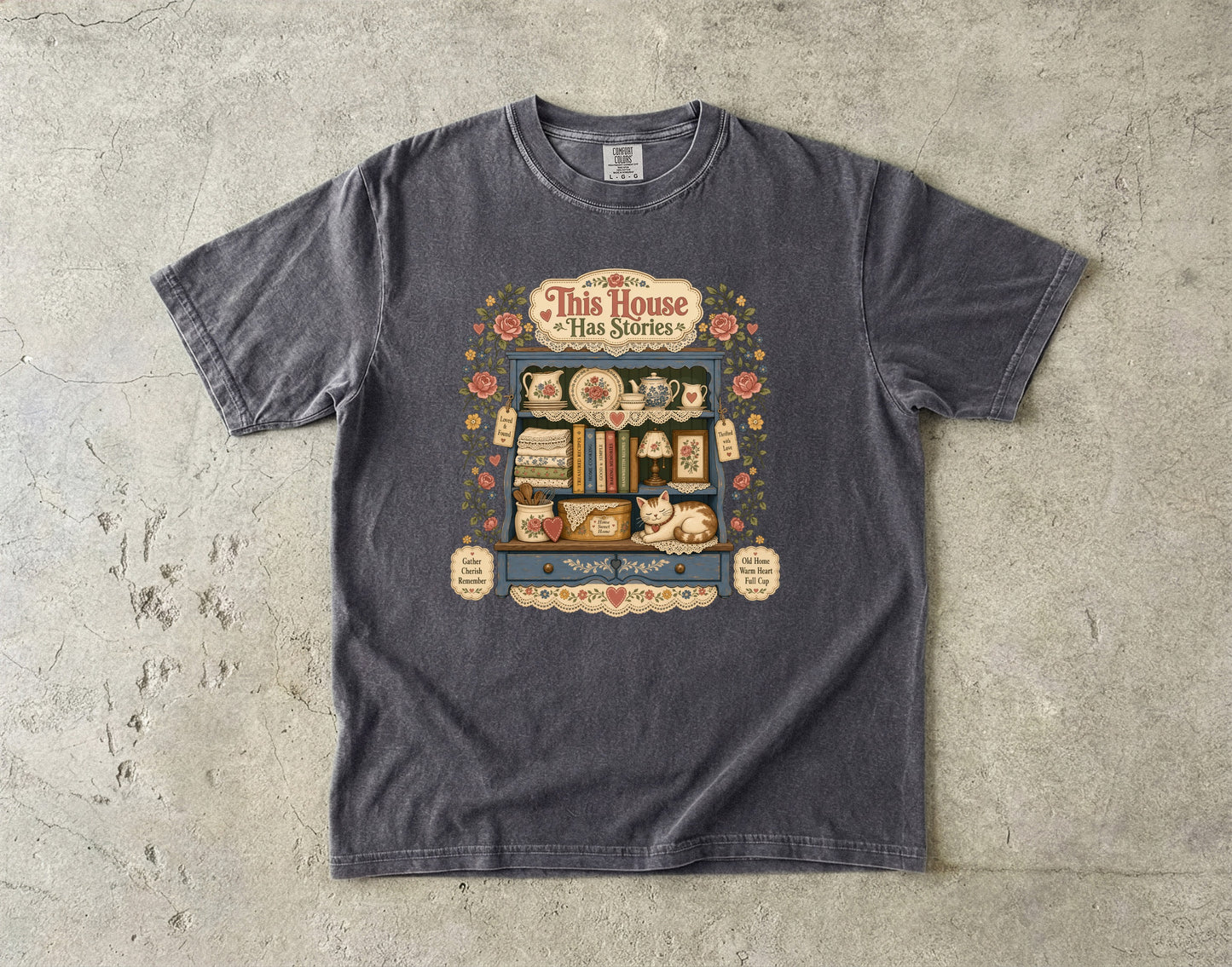 This House Has Stories Vintage Tee | Grandmacore Hutch Shirt | Gift for Vintage Home Lovers