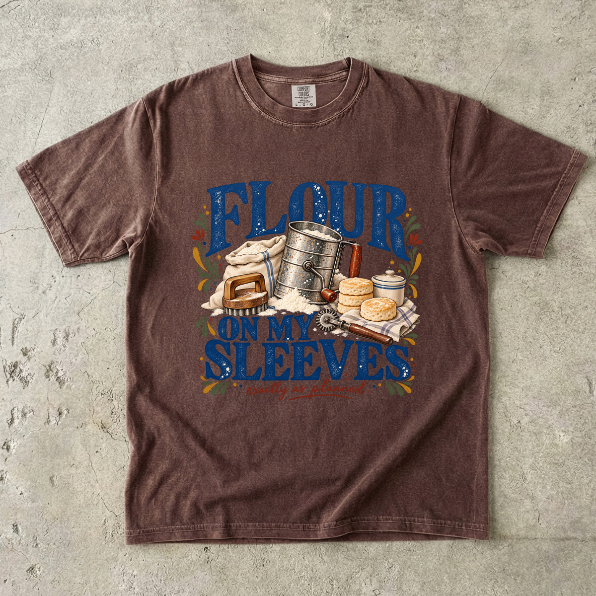 Flour on My Sleeves Vintage Tee | Farmhouse Baking Shirt | Gift for Bakers