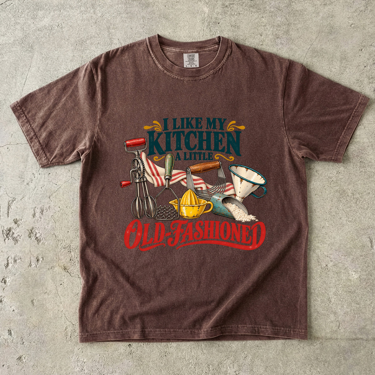 I Like My Kitchen a Little Old-Fashioned Vintage Tee | Vintage Kitchen Tools Shirt | Gift for Home Cooks