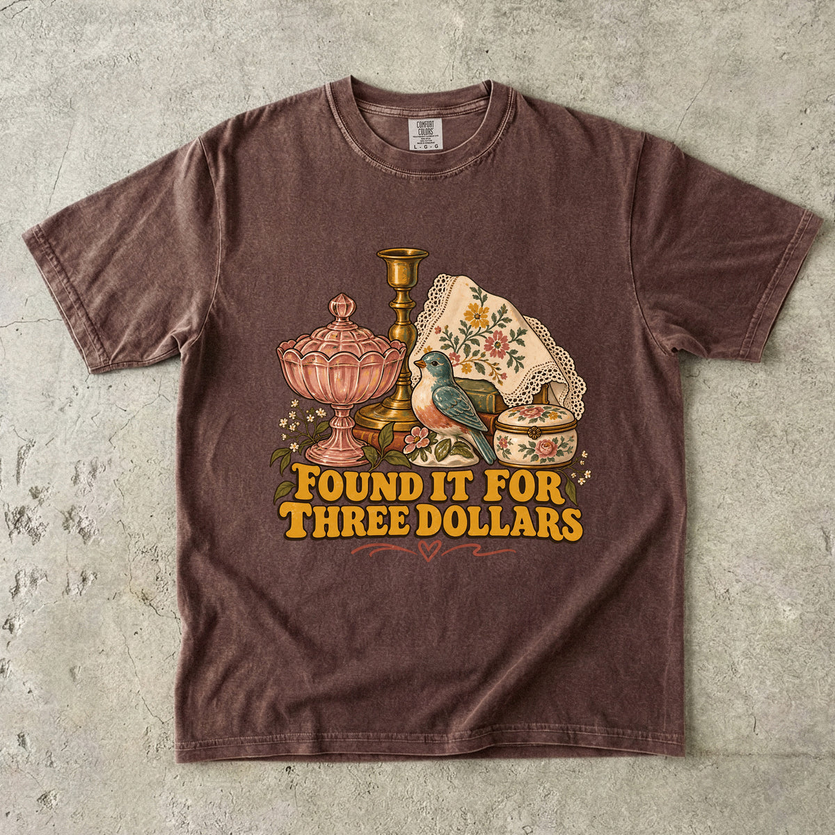 Found It for Three Dollars Vintage Tee | Thrifted Treasures Shirt | Gift for Thrifters & Flea Market Lovers