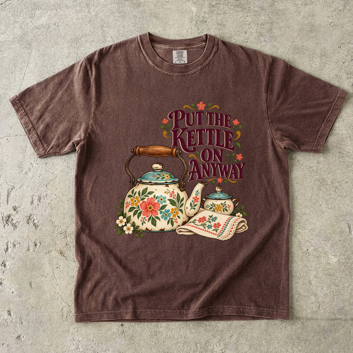 Put The Kettle On Anyway Vintage Tee | Vintage Kettle Shirt | Gift for Tea Lovers