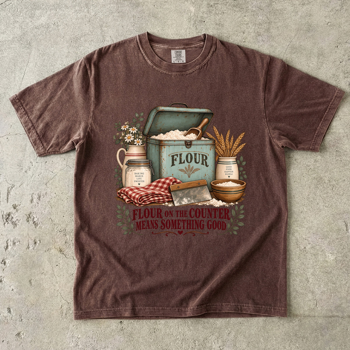 Flour on the Counter Means Something Good Vintage Tee | Vintage Baking Kitchen Shirt | Gift for Home Bakers