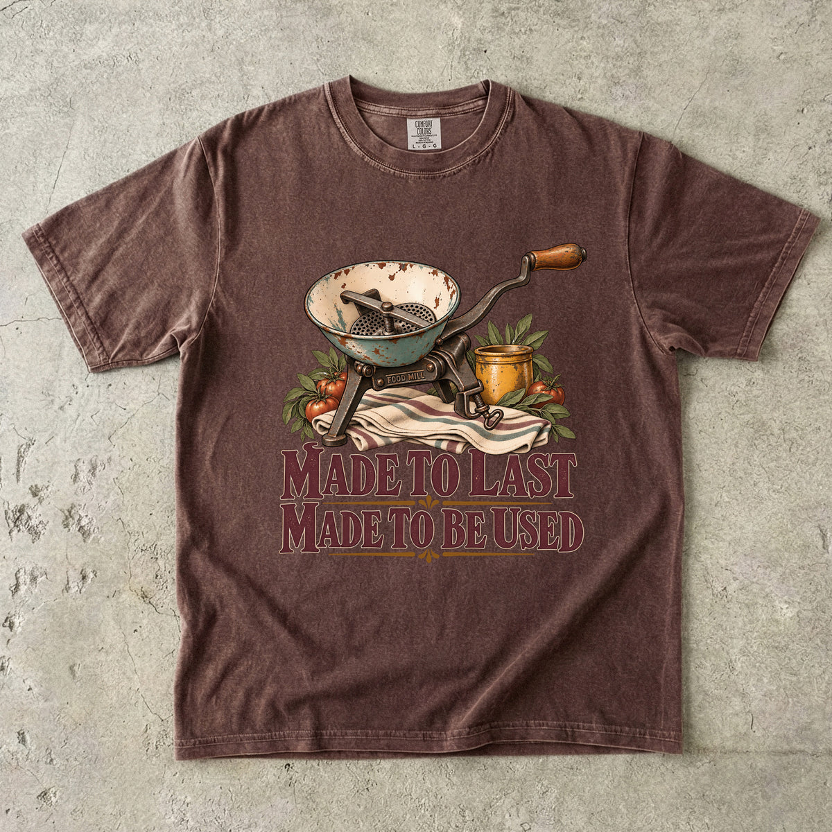 Made to Last Made to Be Used Vintage Tee | Vintage Food Mill Shirt | Gift for Vintage Kitchen Lovers
