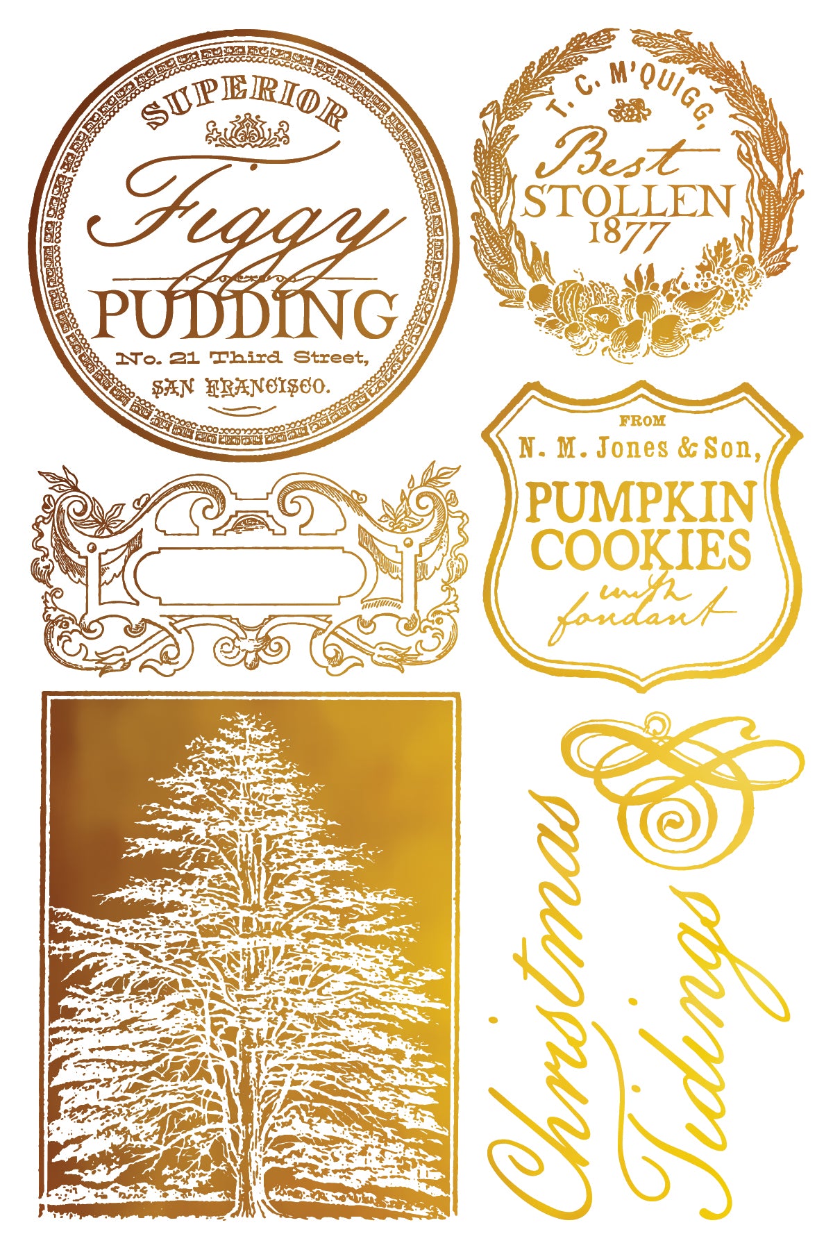 Figgy & Flourish IOD Gilded Transfer