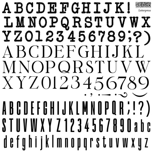 Letterpress – IOD Decor Stamp Set