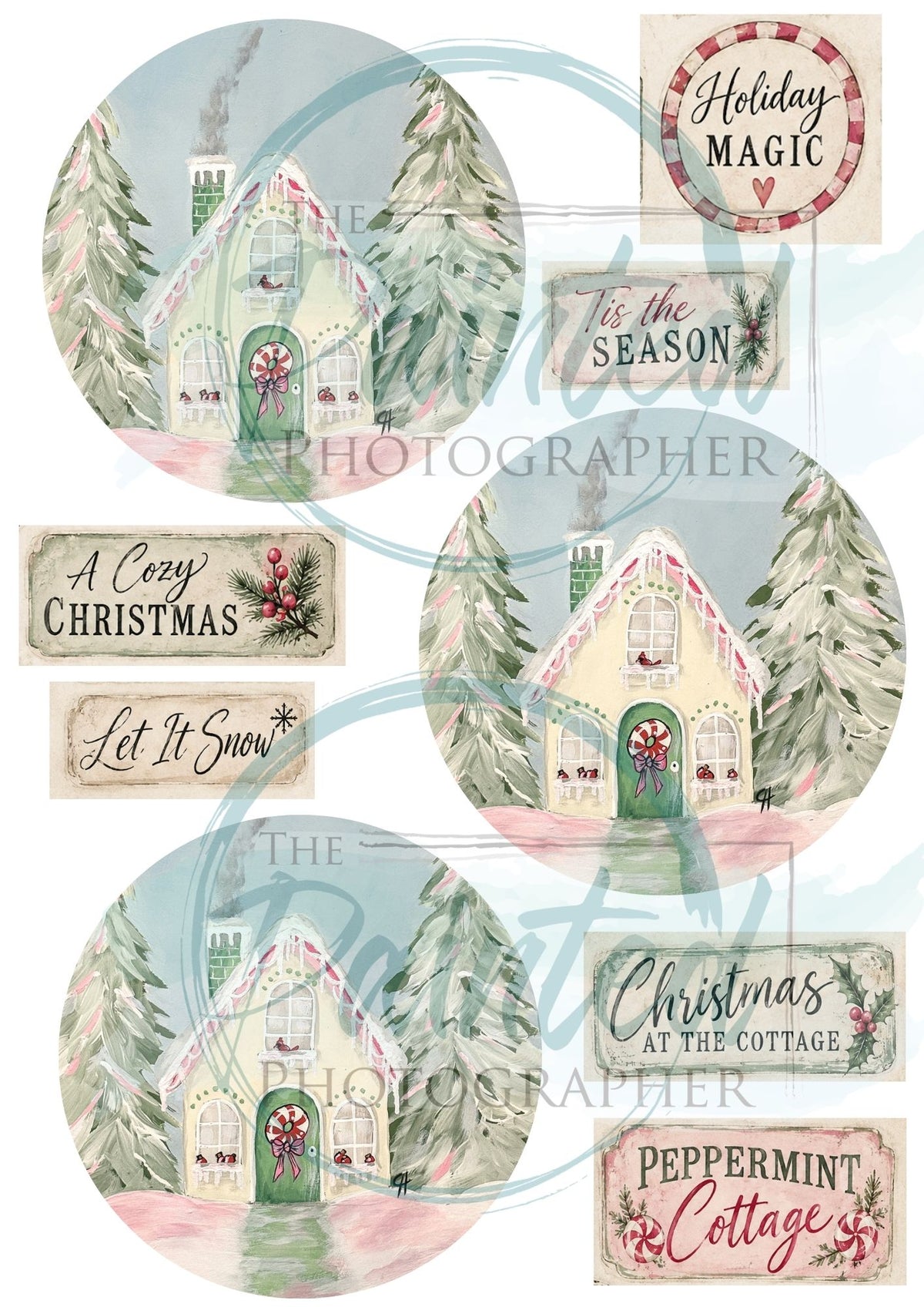 *SPECIAL EDITION* Peppermint Cottage (rounds with labels)