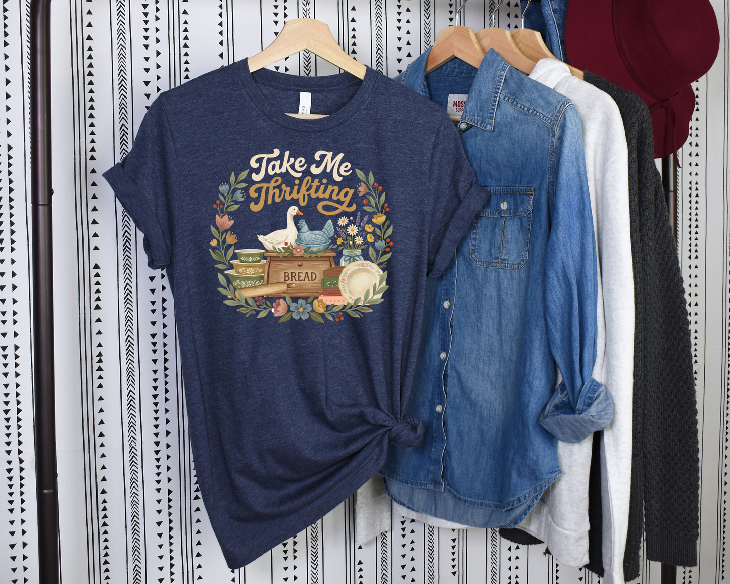Take Me Thrifting Graphic Tee | Bella Canvas 3001 Vintage Style Shirt