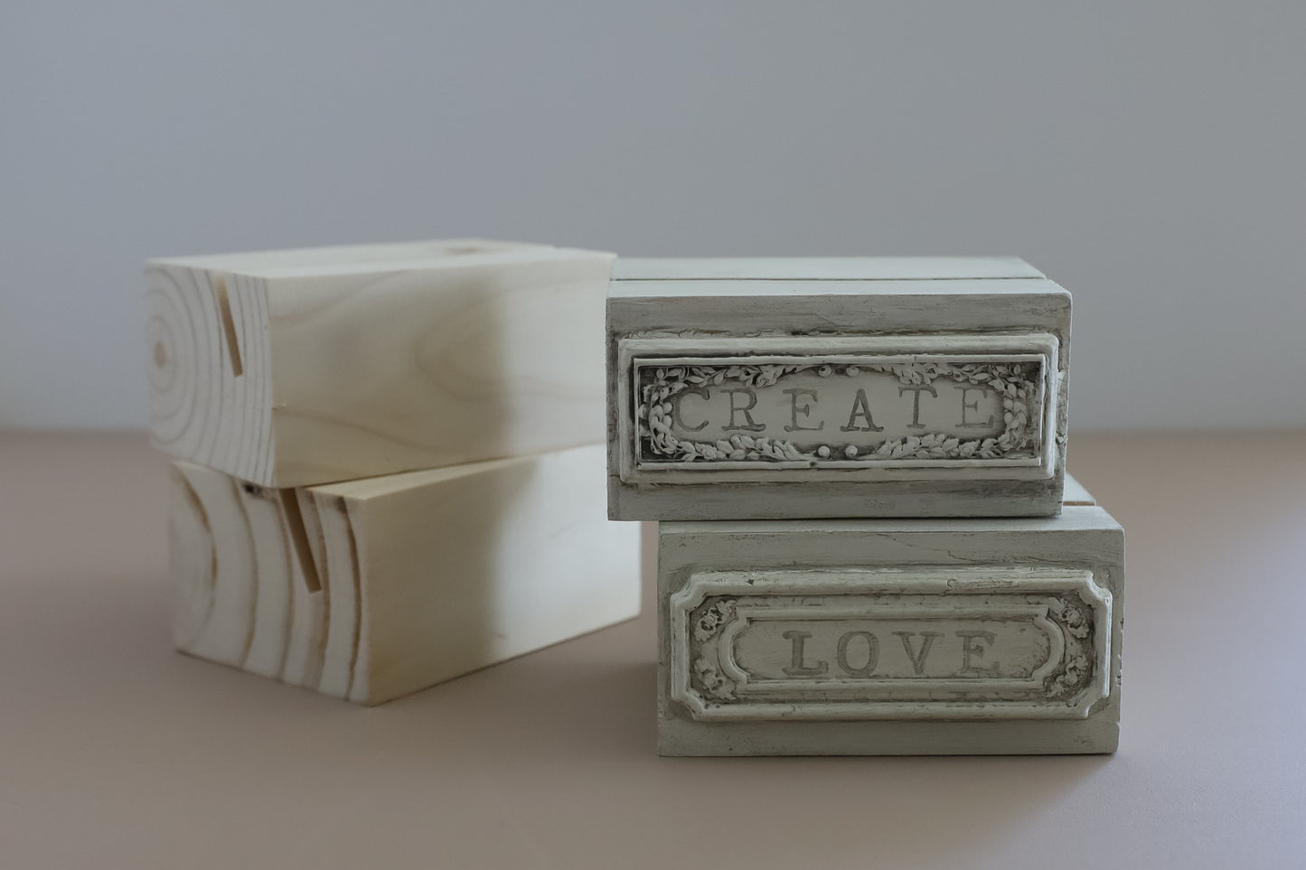 Wood Block Stands (Pack of 2)