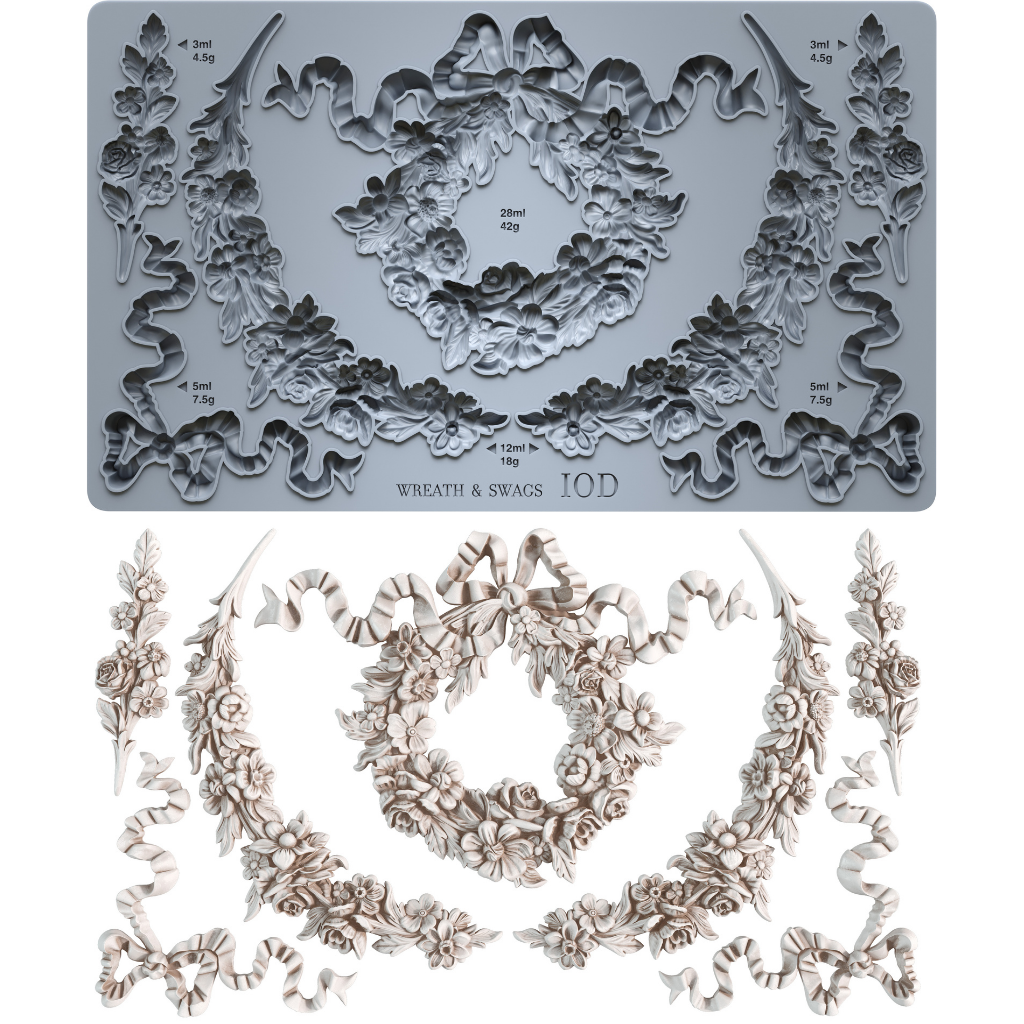 Wreath and Swags IOD Mould