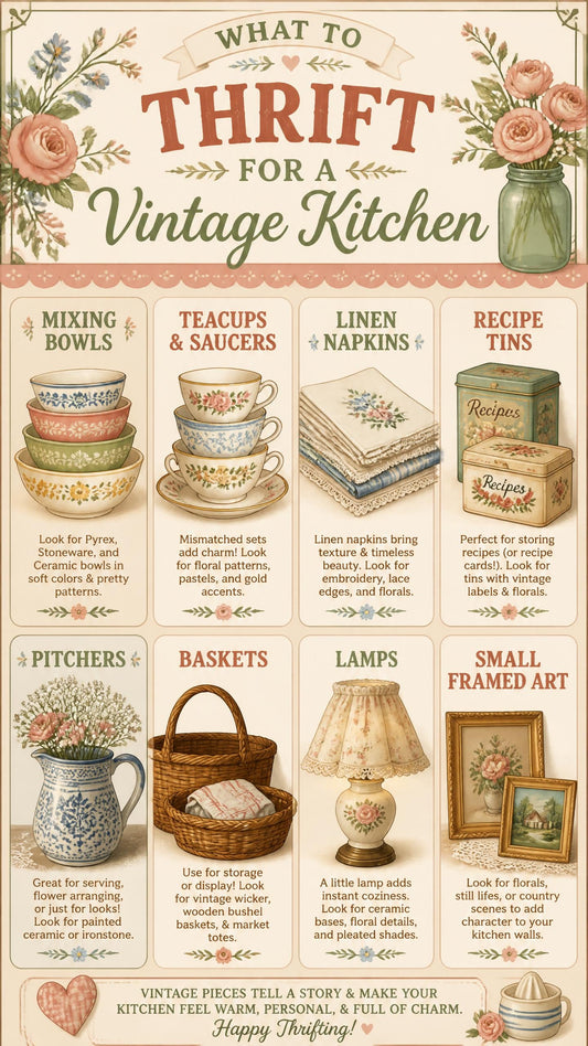 What to Thrift for a Grandmacore Kitchen: Your Shopping Checklist