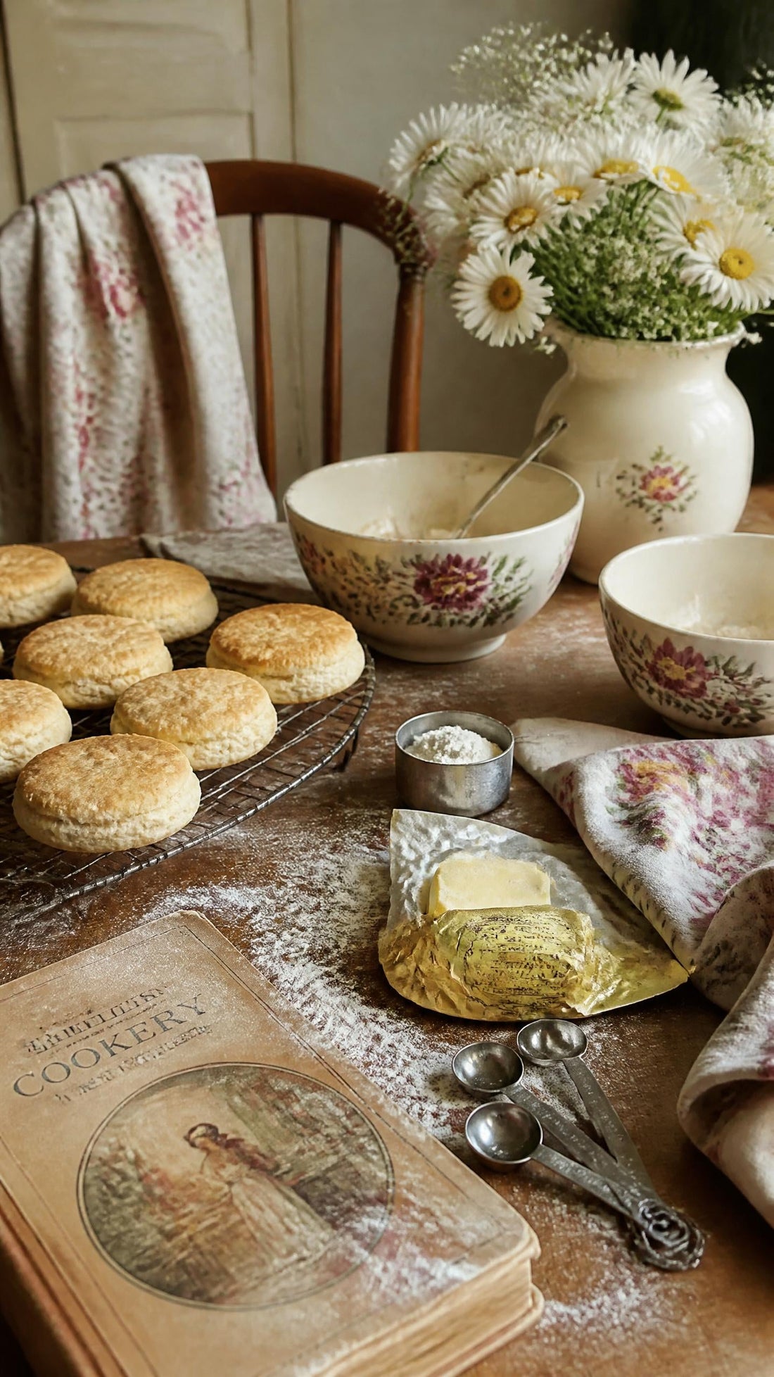 A Grandmacore Baking Day, Flour on Everything