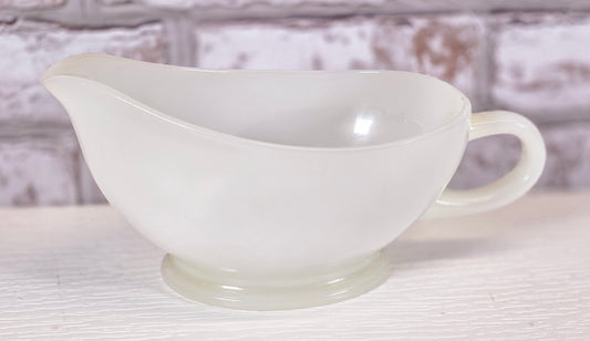 Vintage Fire-King Milk Glass Gravy Boat (As-Is)
