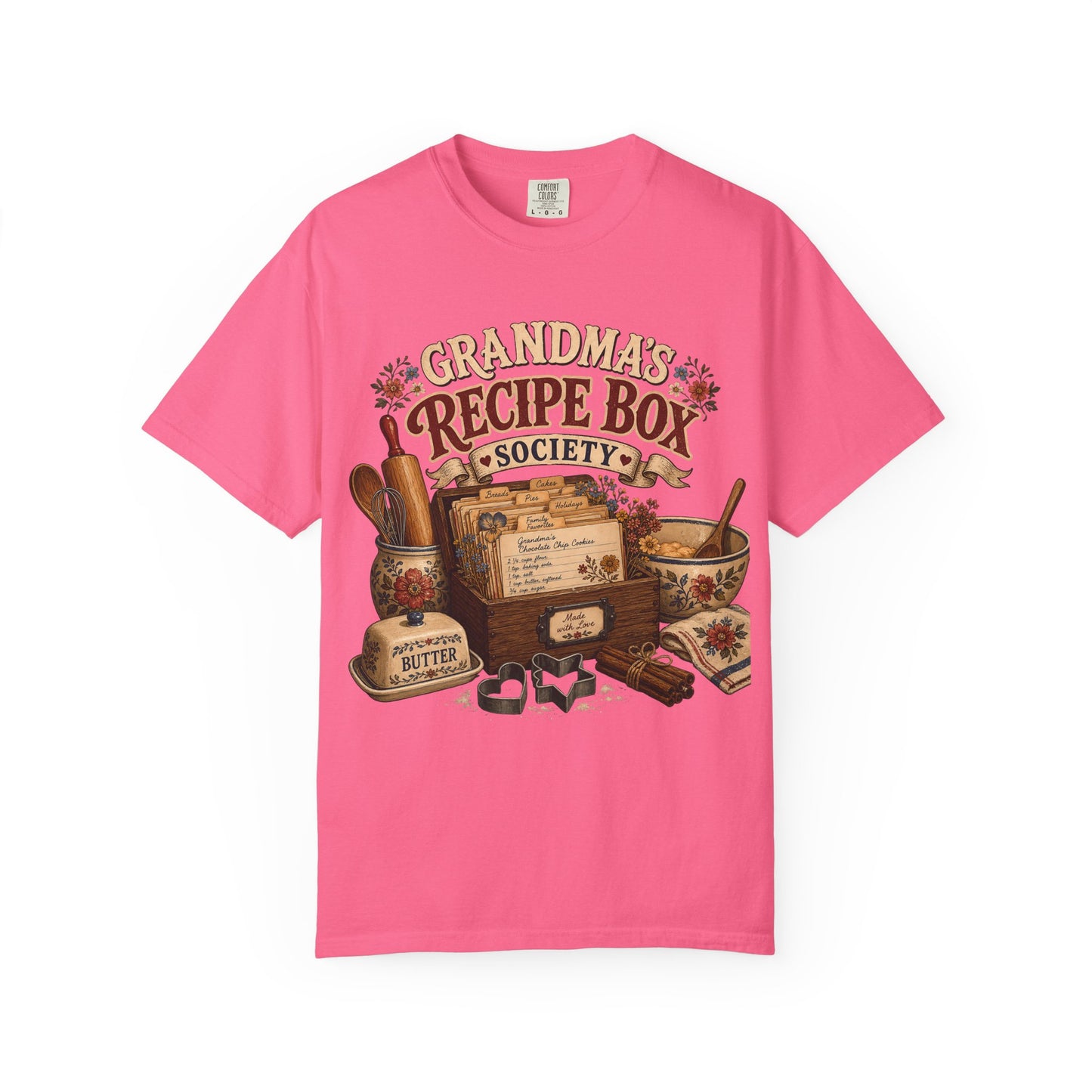 Grandma's Recipe Box Society Vintage Tee | Grandmacore Baking Shirt | Gift for Home Bakers