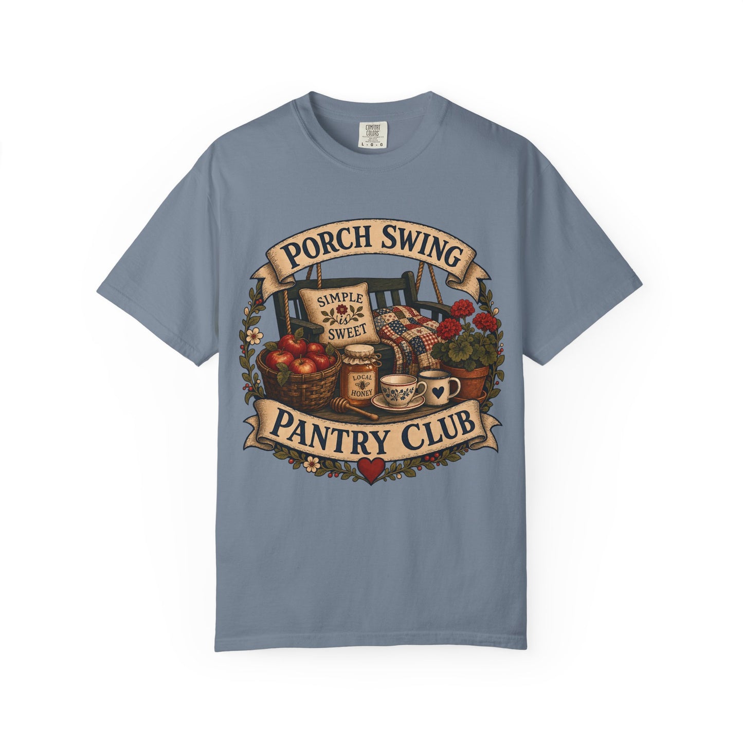 Porch Swing Pantry Club Vintage Tee | Grandmacore Slow Living Shirt | Gift for Farmhouse Lovers