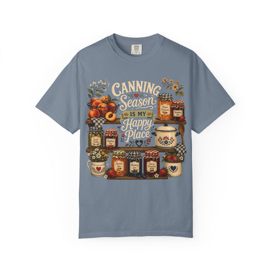 Canning Season Is My Happy Place Vintage Tee | Grandmacore Pantry Shelf Shirt | Gift for Home Canners