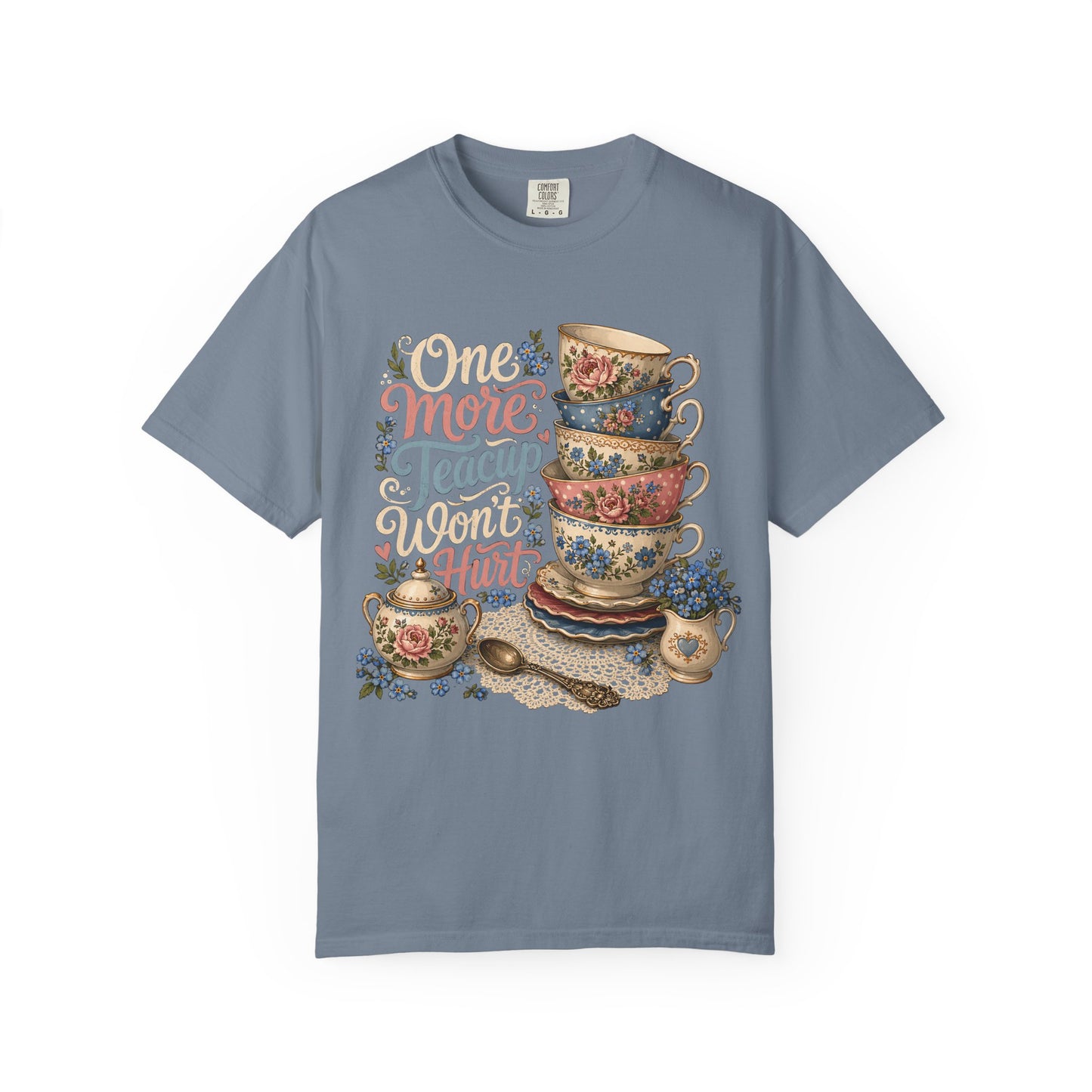 One More Teacup Won't Hurt Vintage Tee | Grandmacore Tea Lover Shirt | Gift for Tea Lovers