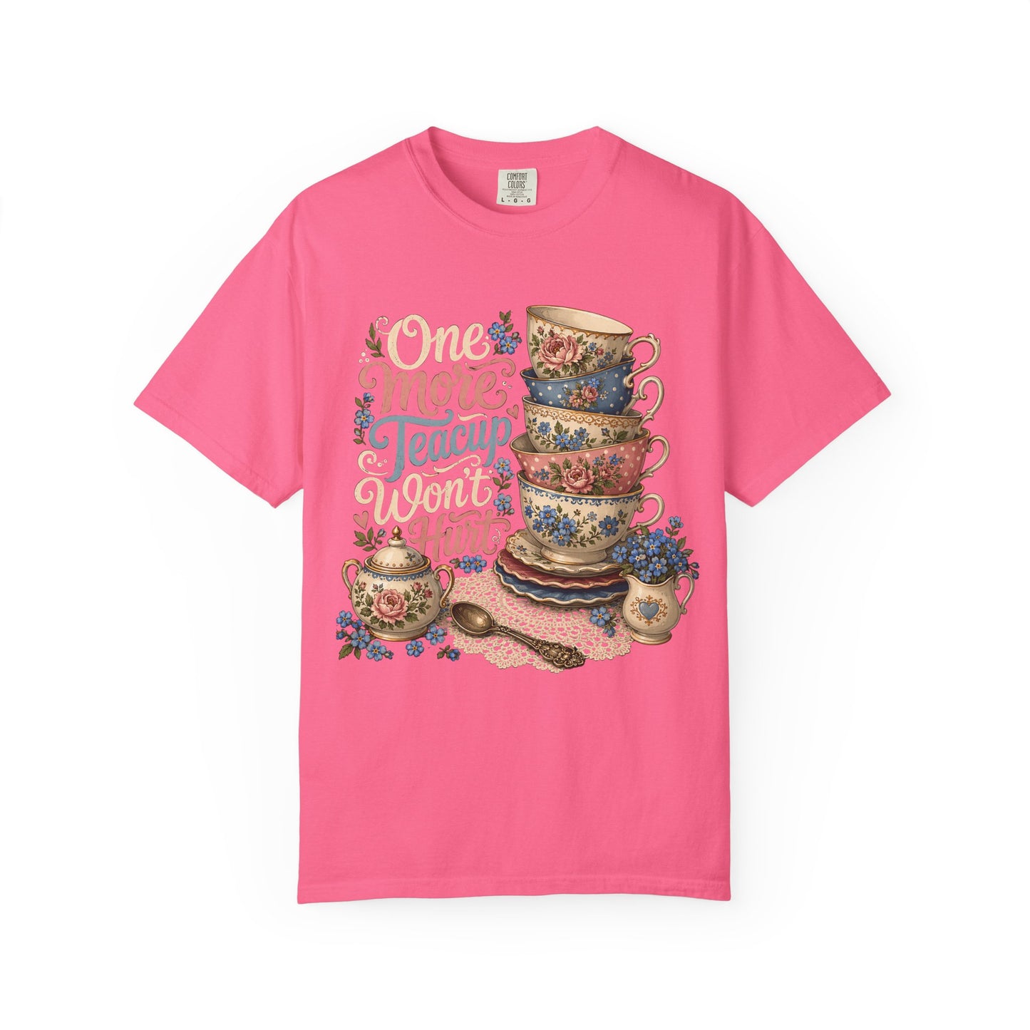 One More Teacup Won't Hurt Vintage Tee | Grandmacore Tea Lover Shirt | Gift for Tea Lovers
