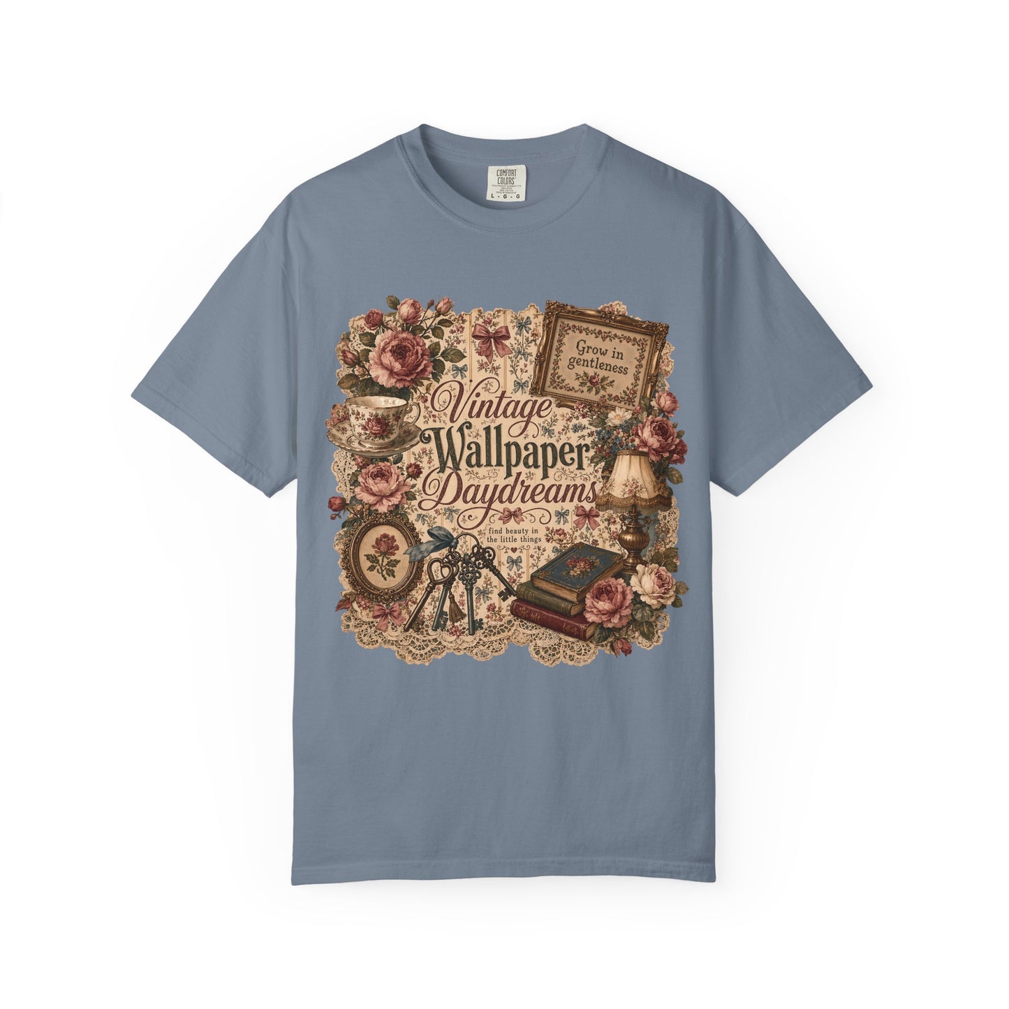 Vintage Wallpaper Daydreams Vintage Tee | Romantic Grandmacore Shirt | Gift for Vintage Lovers