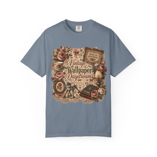 Vintage Wallpaper Daydreams Vintage Tee | Romantic Grandmacore Shirt | Gift for Vintage Lovers
