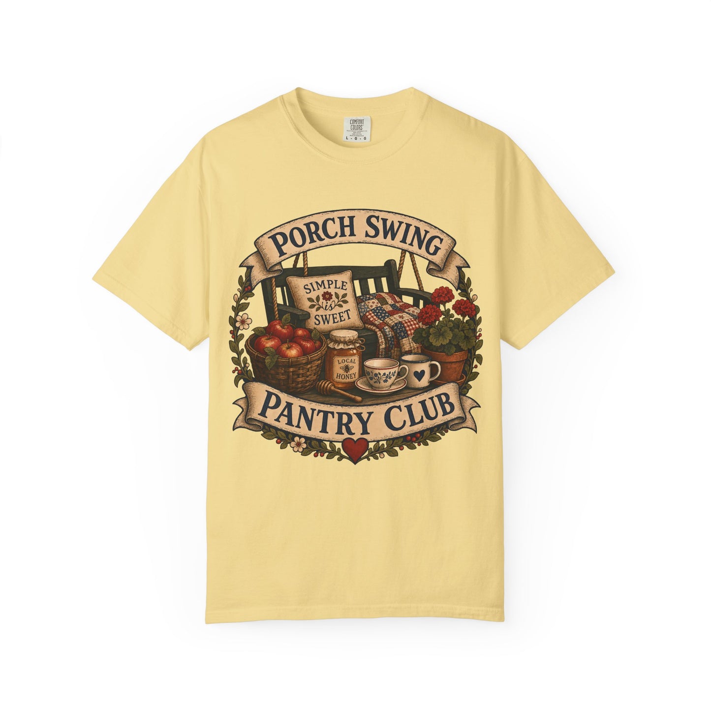 Porch Swing Pantry Club Vintage Tee | Grandmacore Slow Living Shirt | Gift for Farmhouse Lovers