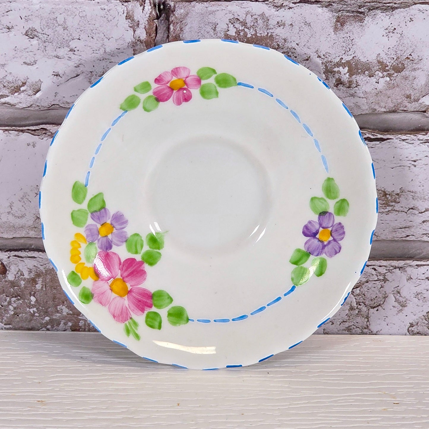 Vintage Tuscan Fine English Bone China Teacup & Saucer | Hand-Painted Floral | England