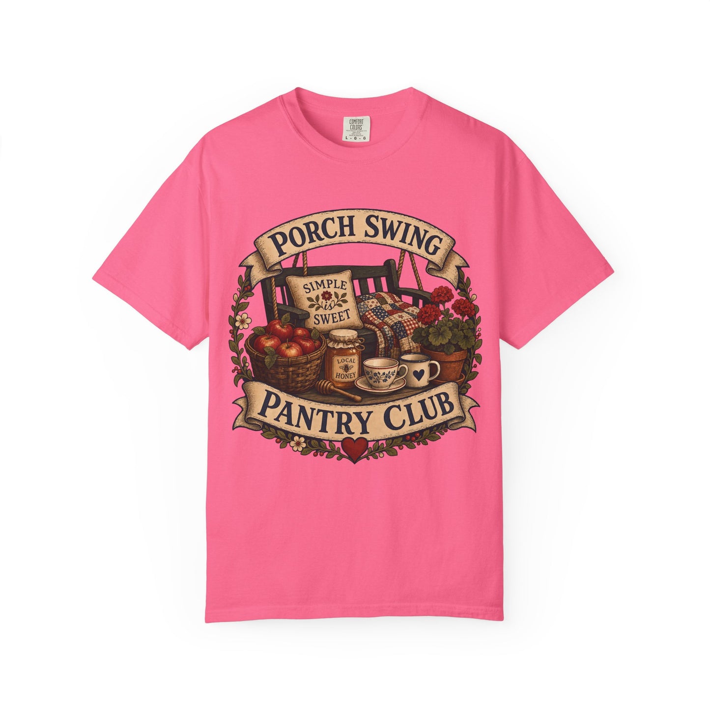 Porch Swing Pantry Club Vintage Tee | Grandmacore Slow Living Shirt | Gift for Farmhouse Lovers