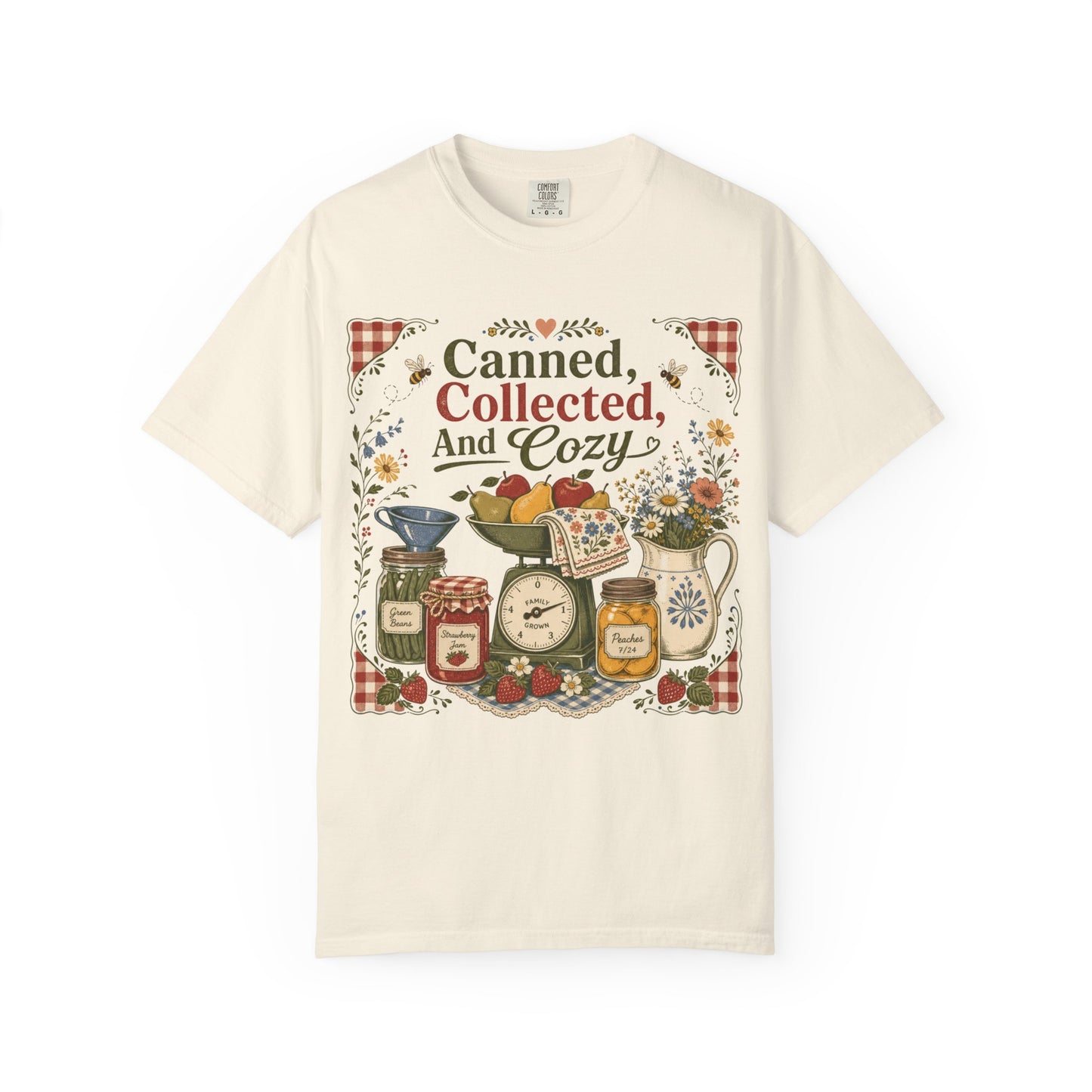 Canned Collected And Cozy Vintage Tee | Farmhouse Kitchen Shirt | Gift for Canners & Homesteaders