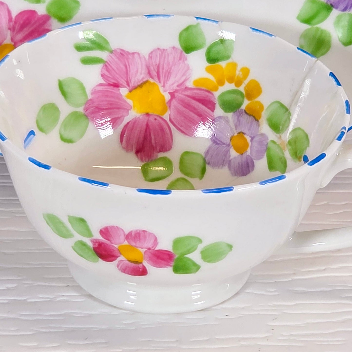 Vintage Tuscan Fine English Bone China Teacup & Saucer | Hand-Painted Floral | England