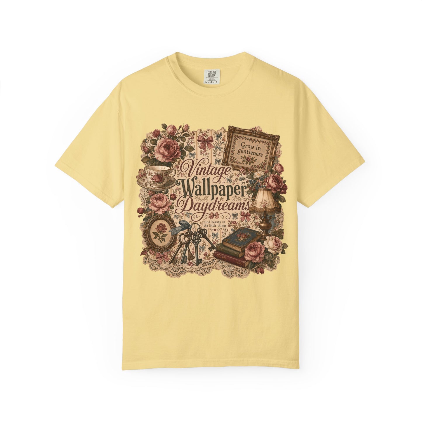 Vintage Wallpaper Daydreams Vintage Tee | Romantic Grandmacore Shirt | Gift for Vintage Lovers