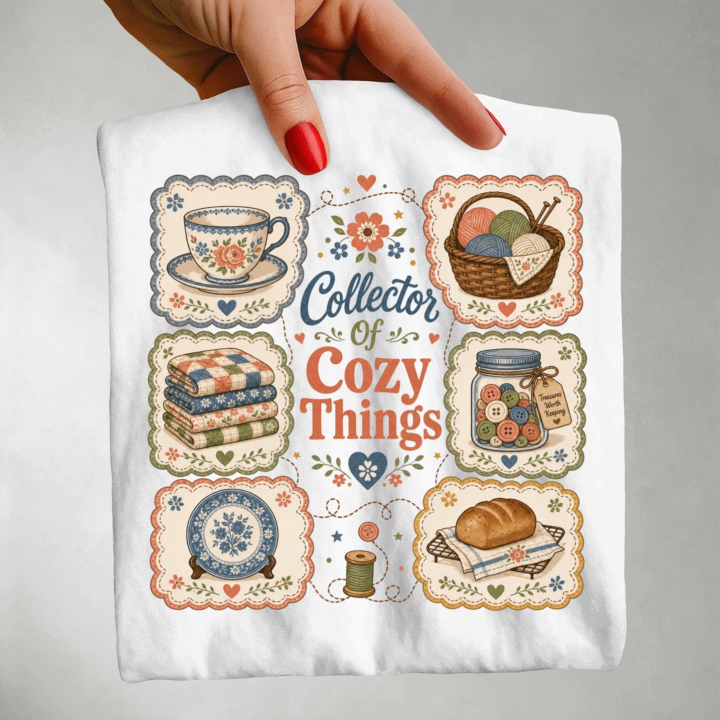 Collector Of Cozy Things Vintage Tee | Grandmacore Cottagecore Shirt | Gift for Homemakers & Collectors
