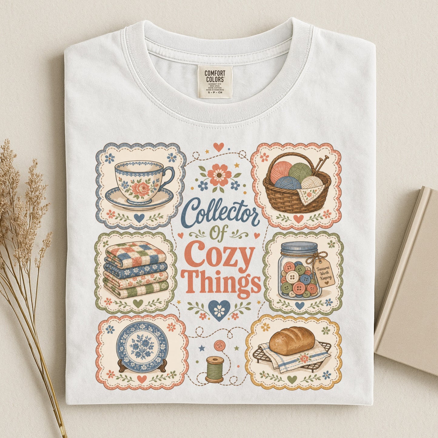 Collector Of Cozy Things Vintage Tee | Grandmacore Cottagecore Shirt | Gift for Homemakers & Collectors