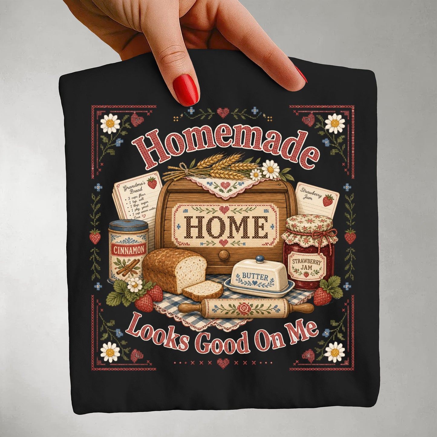 Homemade Looks Good On Me Vintage Tee | Grandmacore Baking Shirt | Gift for Home Bakers