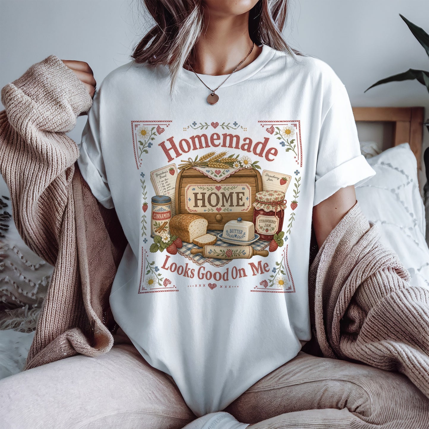 Homemade Looks Good On Me Vintage Tee | Grandmacore Baking Shirt | Gift for Home Bakers