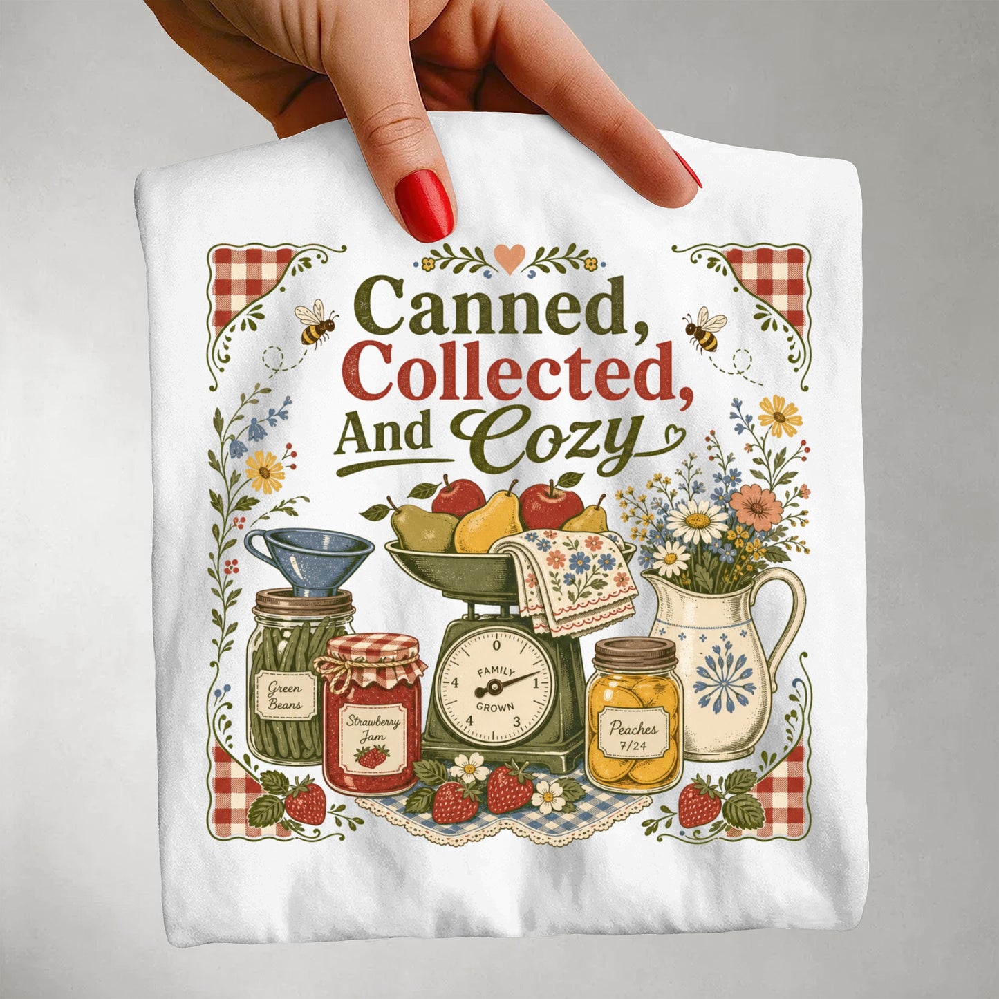 Canned Collected And Cozy Vintage Tee | Farmhouse Kitchen Shirt | Gift for Canners & Homesteaders