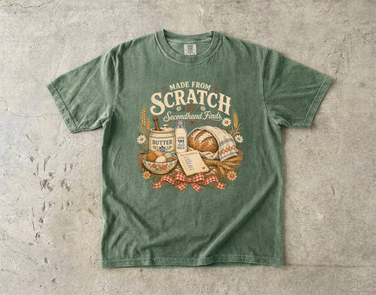 Made From Scratch And Secondhand Finds Vintage Tee | Farmhouse Kitchen Shirt | Gift for Vintage Home Lovers