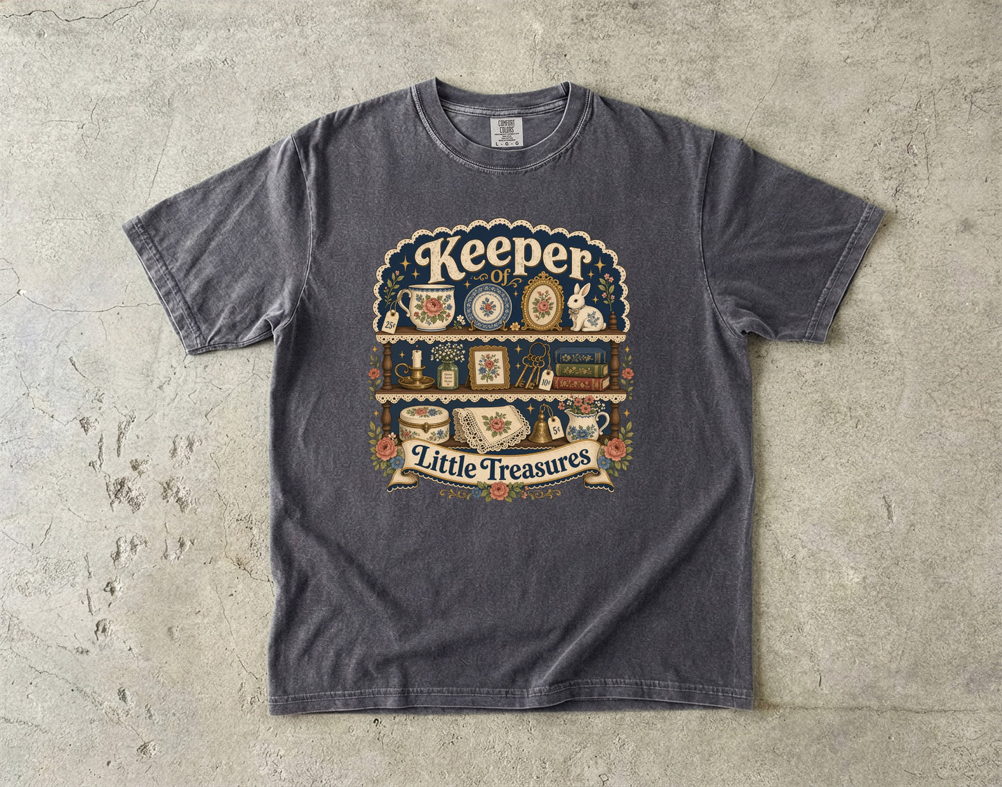 Keeper Of Little Treasures Vintage Tee | Grandmacore Collector Shirt | Gift for Vintage Collectors