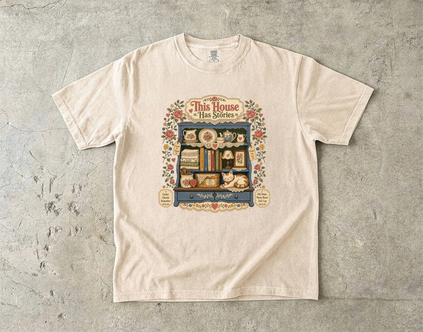 This House Has Stories Vintage Tee | Grandmacore Hutch Shirt | Gift for Vintage Home Lovers