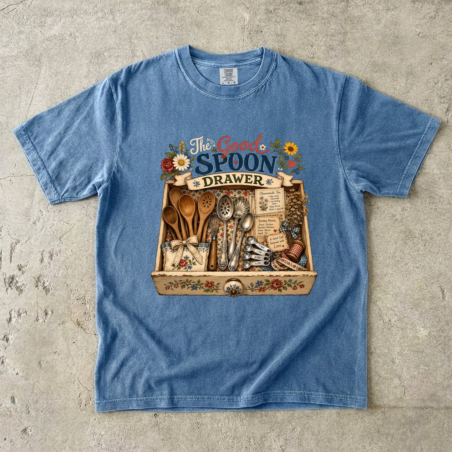 The Good Spoon Drawer Vintage Tee | Grandmacore Kitchen Drawer Shirt | Gift for Home Cooks
