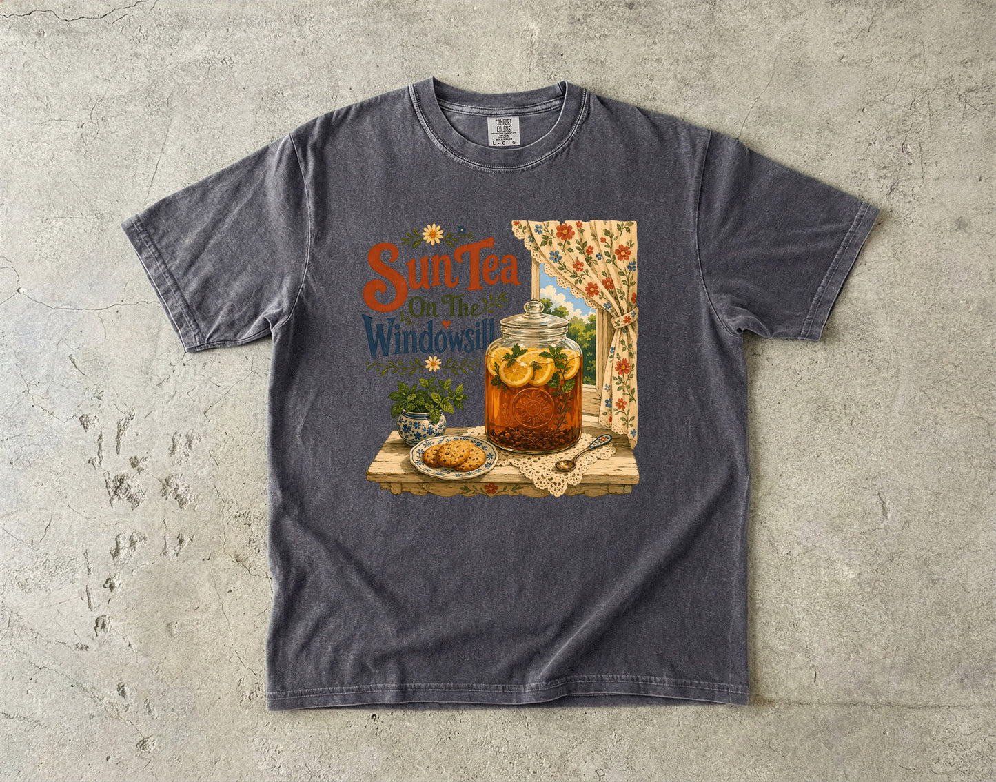 Sun Tea On The Windowsill Vintage Tee | Grandmacore Farmhouse Shirt | Gift for Vintage Home Lovers