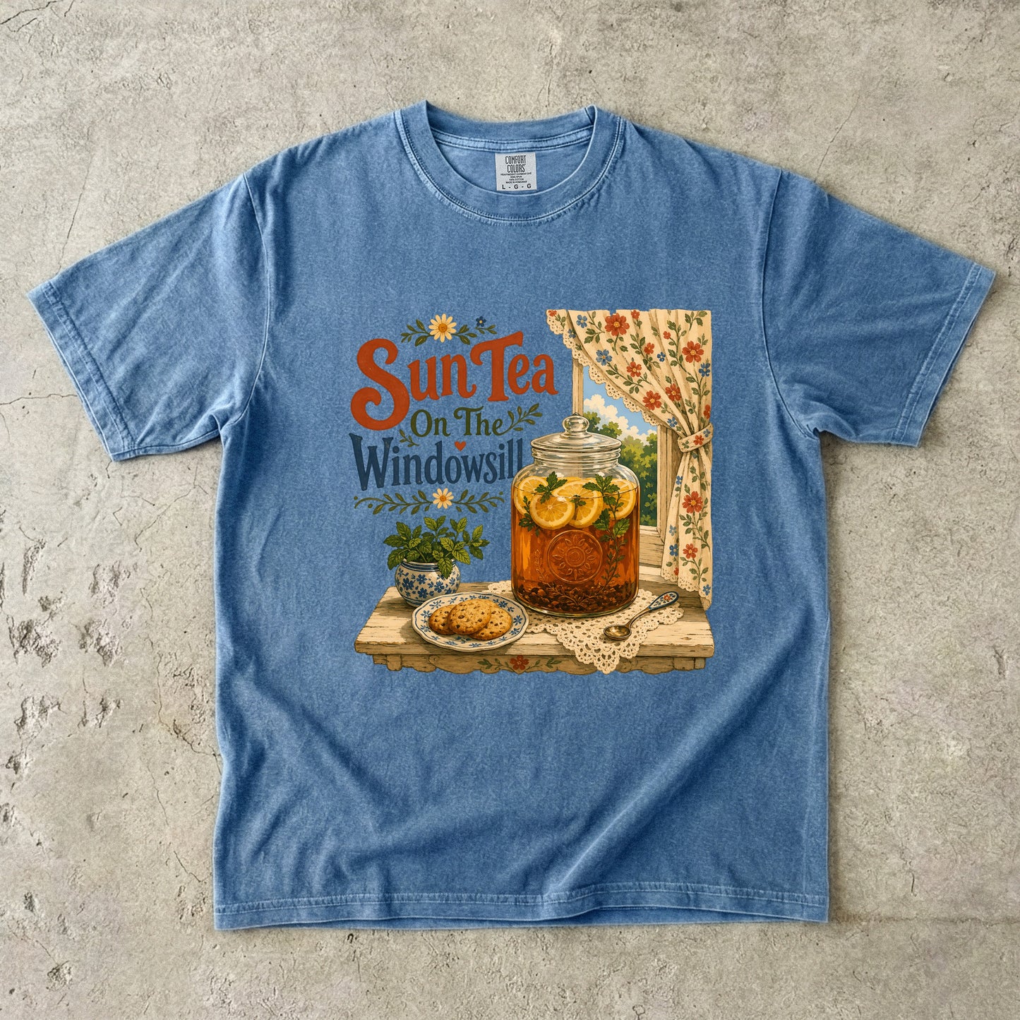 Sun Tea On The Windowsill Vintage Tee | Grandmacore Farmhouse Shirt | Gift for Vintage Home Lovers