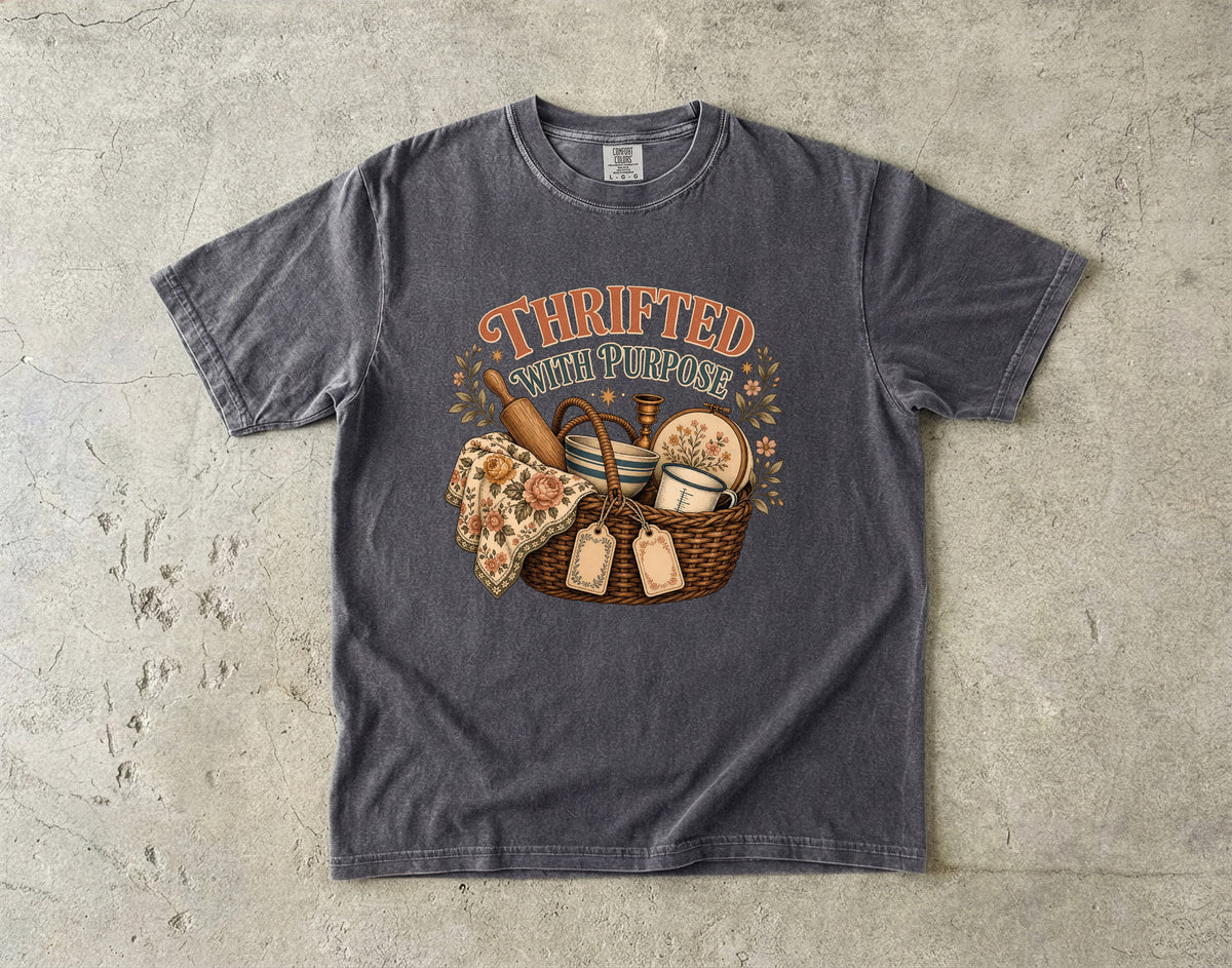 Thrifted With Purpose Vintage Tee | DIY Home Shirt | Gift for Thrifters