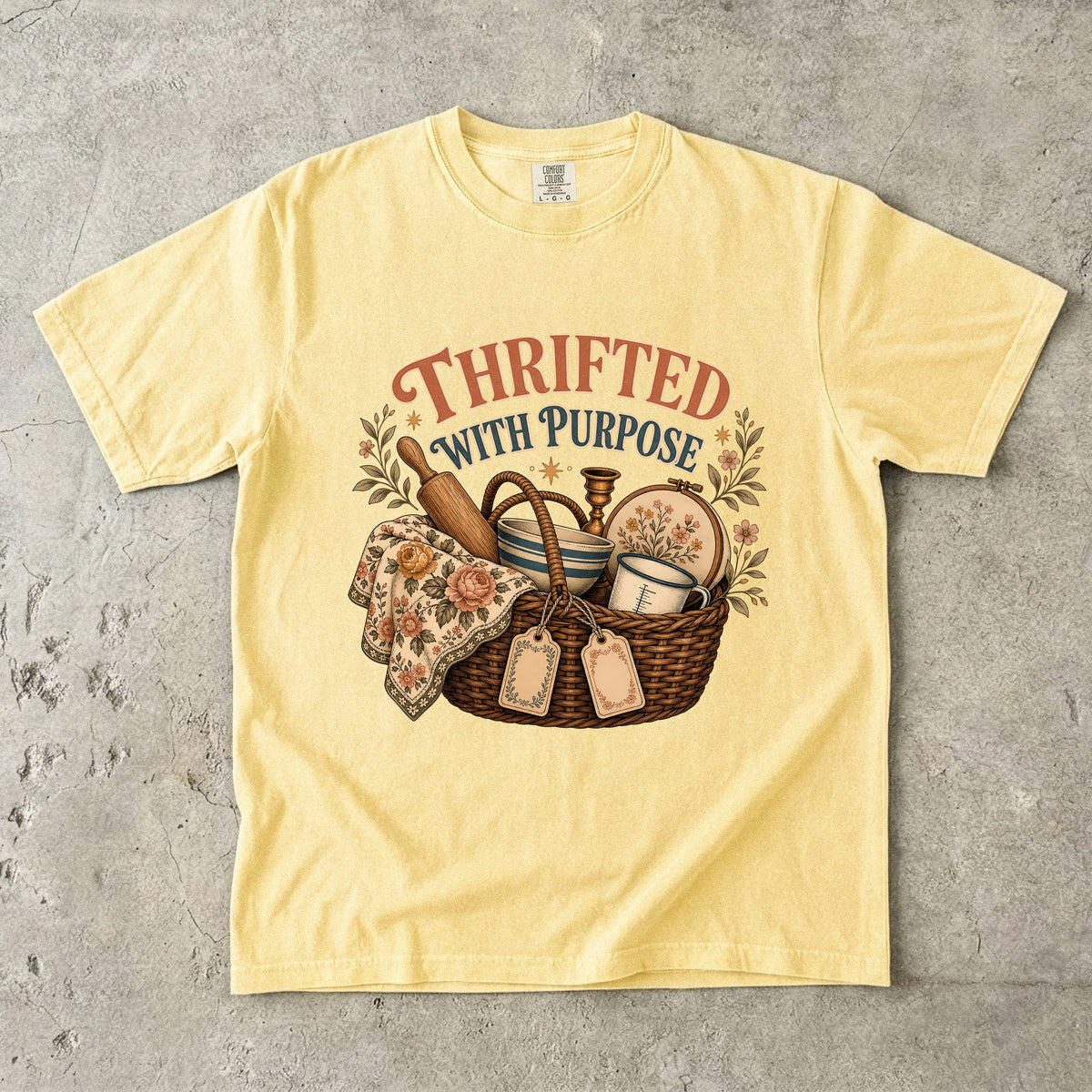 Thrifted With Purpose Vintage Tee | DIY Home Shirt | Gift for Thrifters