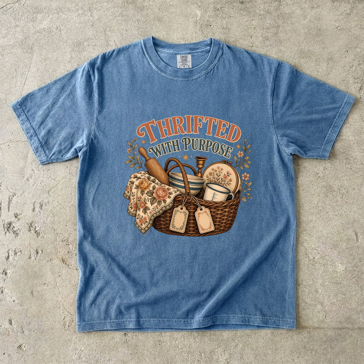 Thrifted With Purpose Vintage Tee | DIY Home Shirt | Gift for Thrifters