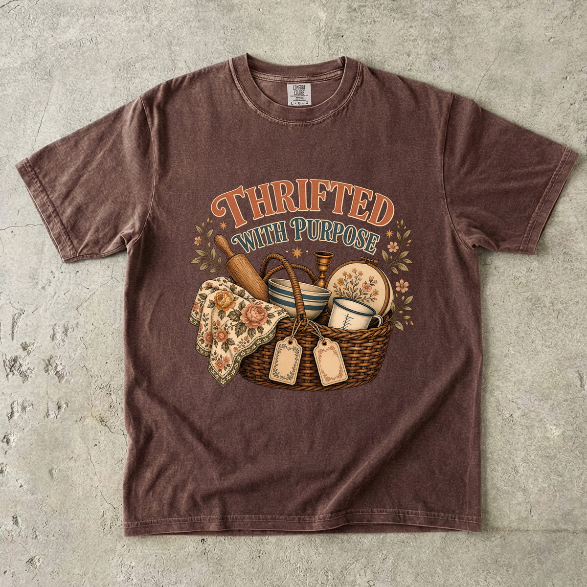 Thrifted With Purpose Vintage Tee | DIY Home Shirt | Gift for Thrifters
