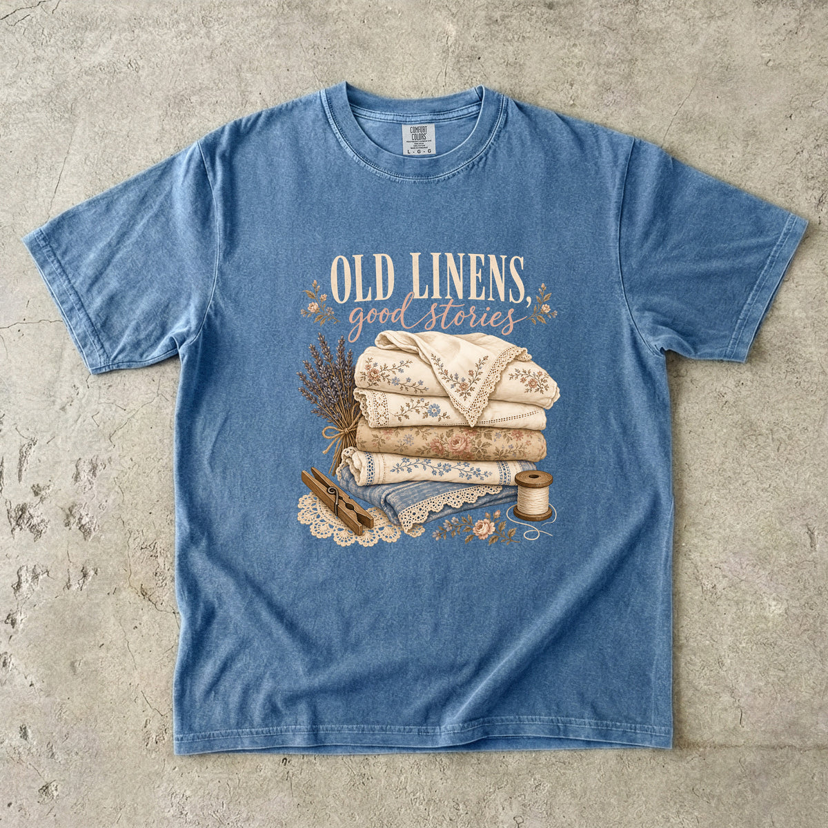 Old Linens Good Stories Vintage Tee | Vintage Linens Shirt | Gift for Thrifters